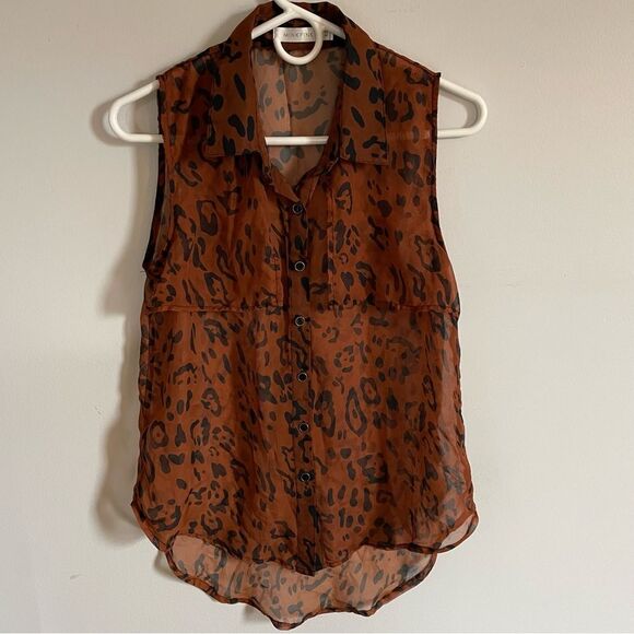 MINKPINK sheer animal print tank | Sz XS - Picture 1 of 4